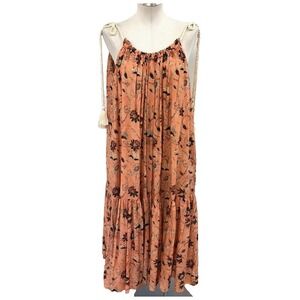Ulla Johnson Cari Floral Maxi Coverup Dress Womens Small Oversize Lagenlook Boho